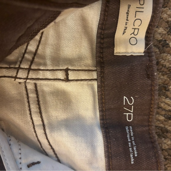 Pilcro Brown Floral Cropped Pants - Picture 6 of 6